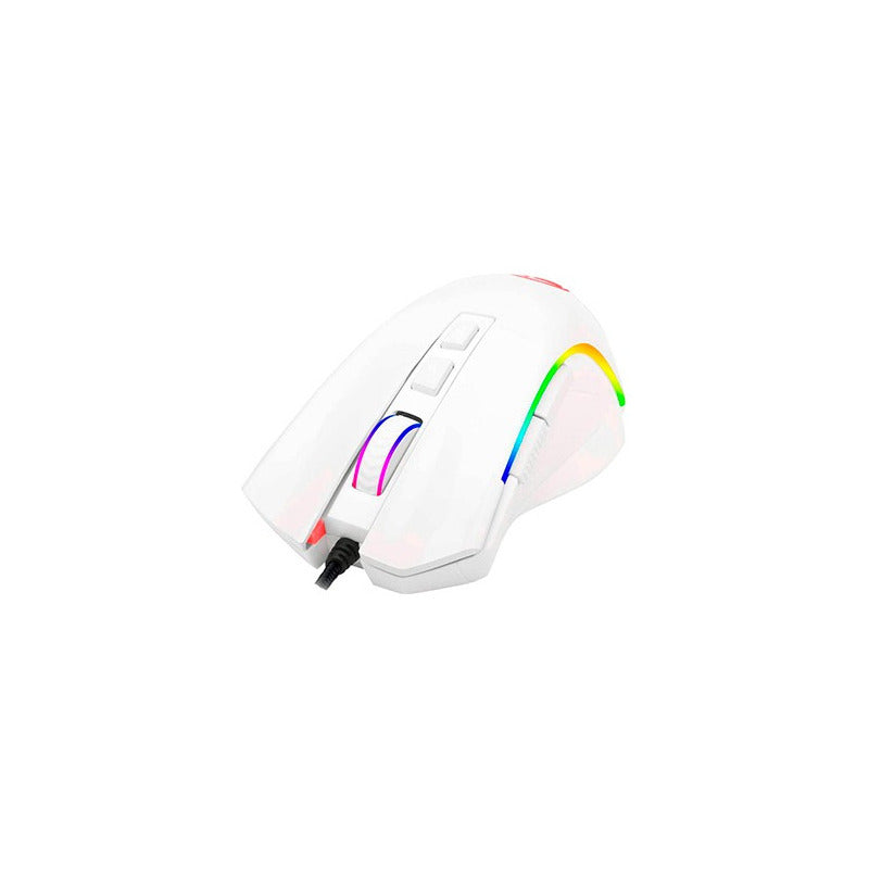 Mouse Usb Griffin Blanco Rgb Chroma 7 Botones Redragon M607w
