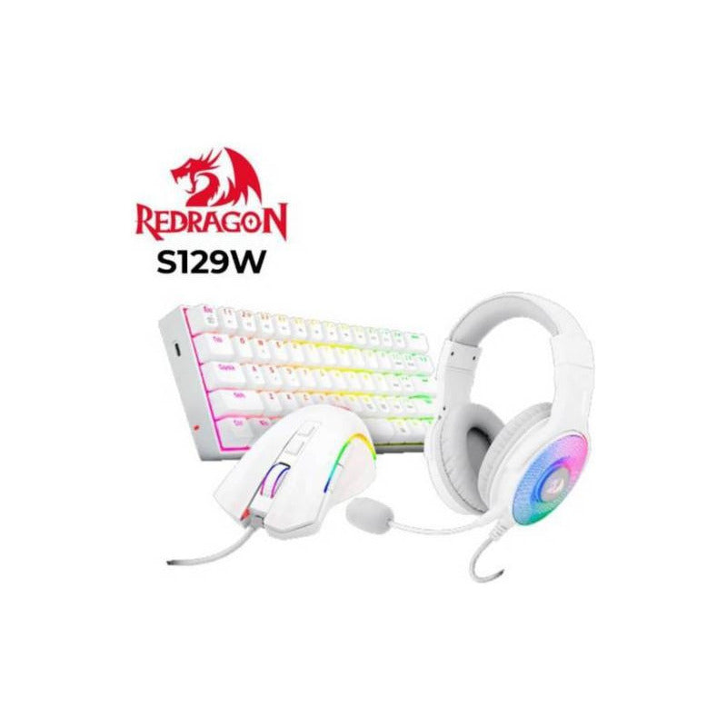 Combo Gaming Teclado Mouse Y Audifonos Redragon S129w