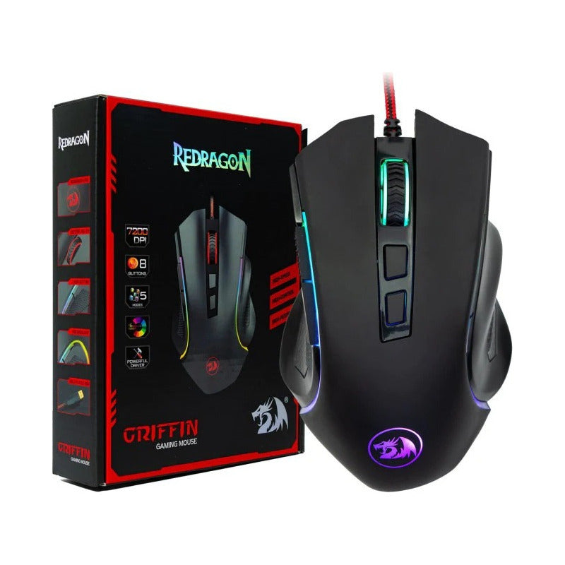 Mouse Usb Griffin Rgb Chroma 7 Botones Redragon M607