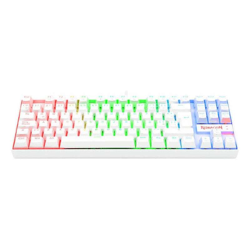 Teclado Mecanico Kumara Blanco Tkl Español Rgb Redragon
