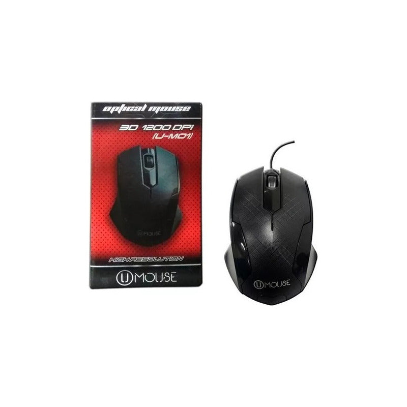 Mouse Optico 3d 1200 Dpi Puerto Usb M01