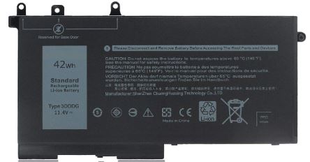 Batería Dell Latitude 14 5480 5488 5490 Model: 3DDDG 42Wh 11.4V  Tulaptop