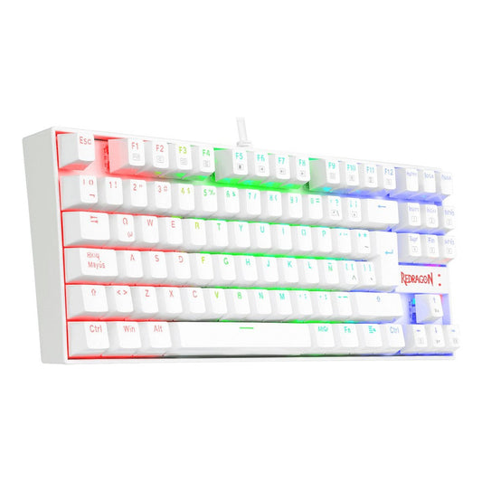 Teclado Mecanico Kumara Blanco Tkl Español Rgb Redragon
