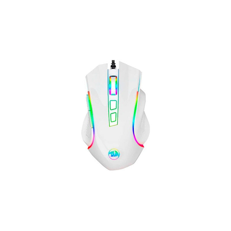 Mouse Usb Griffin Blanco Rgb Chroma 7 Botones Redragon M607w