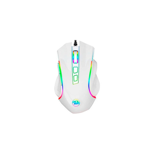 Mouse Usb Griffin Blanco Rgb Chroma 7 Botones Redragon M607w