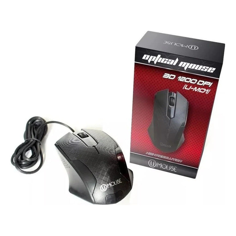 Mouse Optico 3d 1200 Dpi Puerto Usb M01